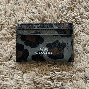 Coach Animal Print Card Wallet